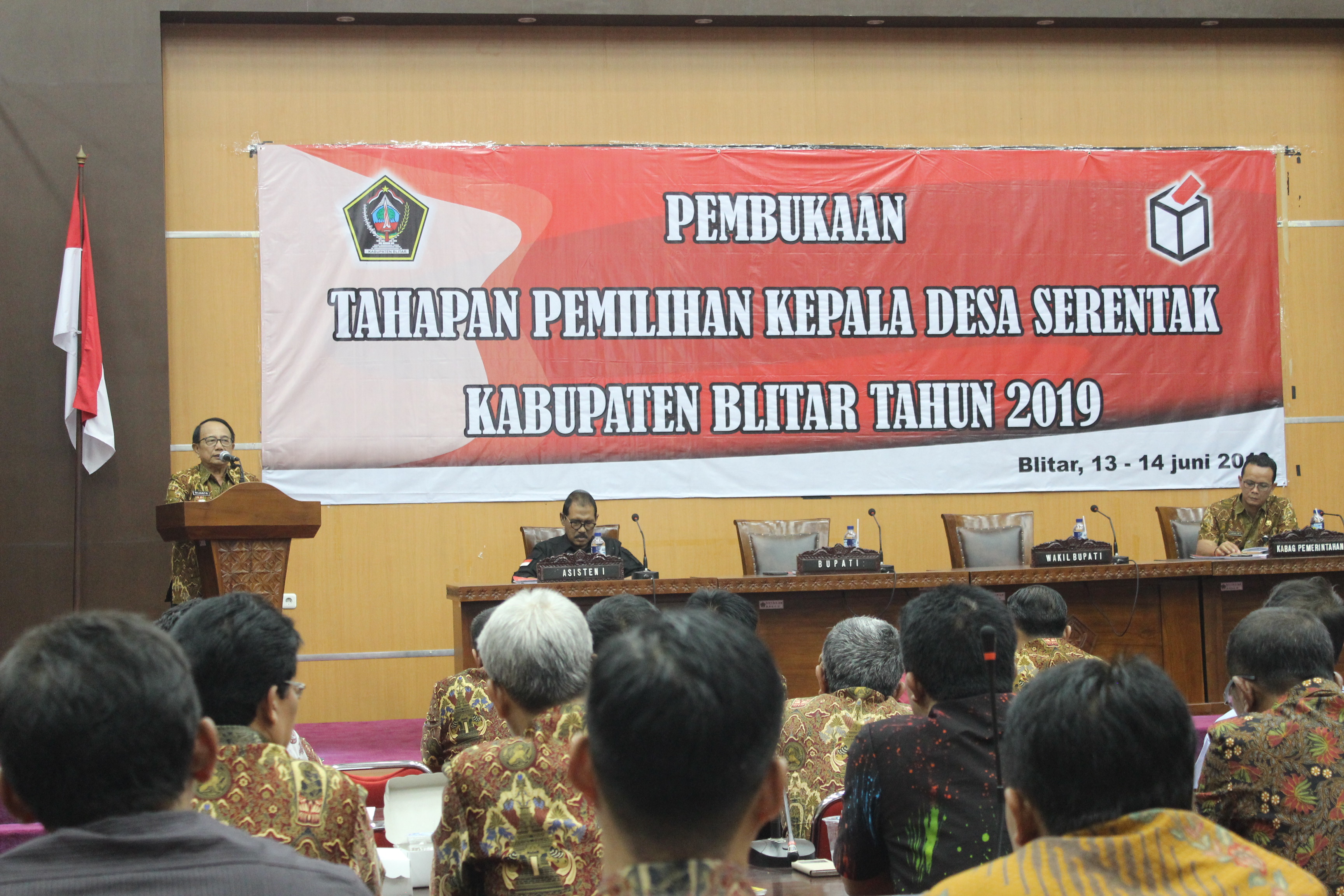 Pembukaan Tahapan Pemilihan Kepala Desa Serentak Kabupaten Blitar Tahun 2019